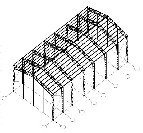 Расчёт металлического каркаса ангара 10 на 24 метров